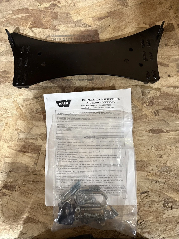 Kit de montaje de arado NOS Warn 65400 Suzuki Vinson 500 Foto 1 de 4
