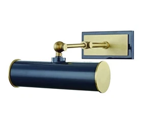 Holly 25 watt 8.25 inch Aged Brass and Navy Picture Light Wall HL263201 NEW - Picture 1 of 3