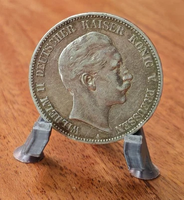 5 Mark 1904, WILHELM II DEUTSCHER KAISER KÖNIG V PREUSSEN, Silber, Münzen, Rarit - Bild 1 von 4