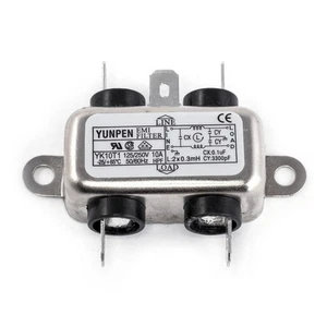 IEC-Netzfilter YUNPEN YK10T1 10A 250V EMI EMV Filter Fast-on UL CSA VDE CE - Bild 1 von 3