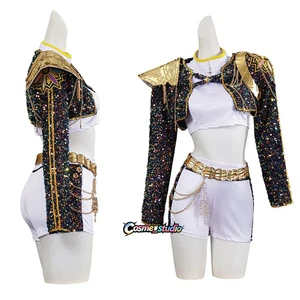 Niños Niñas Rumi Pop Cazador de Demonios Juegos con disfraces Niños Negro Gloden Disfraz Niño - Imagen 1 de 17