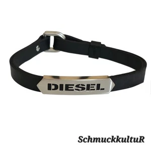 Diesel Armband DX099904 Herren Leder Schwarz Edelstahl NEU OVP - Bild 1 von 13