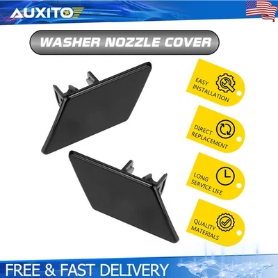 Par de cubiertas de boquilla de lavado de faros delanteros para BMW E90 325i 328i 335i 2006-2008 Foto 1 de 4