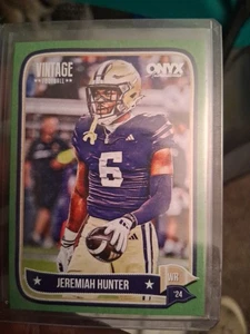 2024 Onyx Vintage #OVJEHU Jeremiah Hunter Yellow #/150 Washington Huskies - Bild 1 von 2