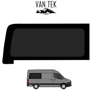 Mercedes Sprinter 144" lado pasajero cuarto trasero ventana sólida 2007-2025 - Imagen 1 de 2