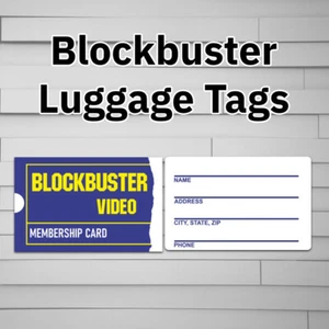 Blockbuster Video Membership Card Kofferanhänger (für Rucksack, Laptoptasche, Schlüsselanhänger - Bild 1 von 8