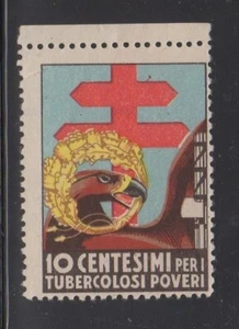 Italian Charity Fundraising Stamp - "10 Cents for Poor Tuberculosis Patients" - Picture 1 of 1