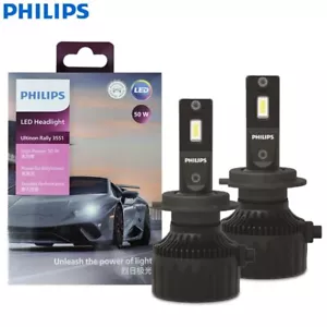Philips Ultinon Rally 3551 H7 LED Car Headlights Bulb Kit 50W 4500LM 6500K White - Picture 1 of 5