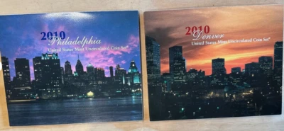 2010 US MINT UNCIRCULATED P&D 28 COIN SET  State Quarters, President $1 OGP COA - Image 1 of 4