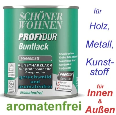 Schöner Wohnen® ProfiDur Buntlack Lack seidenmatt verschiedene Farben & Größen