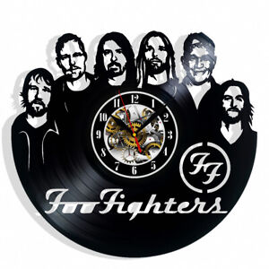 Horloge murale vinyle Foo Fighters disques décoration cadeau Noël anniversaire vacances
