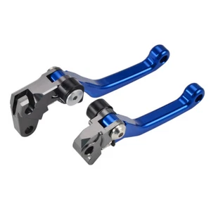 Aluminum Pivot Brake Clutch Levers Set Blue For Yamaha WR250F WR450F 2005-2015 - Picture 1 of 6