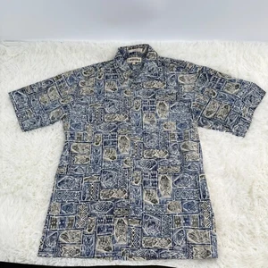 Campia Moda Fish Print Aloha Shirt Hawaiian Vintage Mens Small New NWT Beachwear - Picture 1 of 8