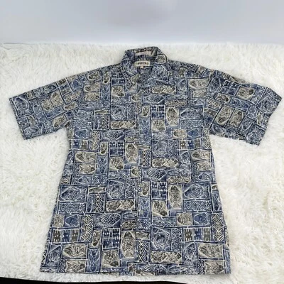 Campia Moda Fish Print Aloha Shirt Hawaiian Vintage Mens Small New NWT Beachwear - Image 1 of 4
