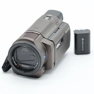 N Mint SONY FDR-AXP35 4K Video Camera Handycam 10x Optical Compact Brown 10x F/S - Picture 1 of 6