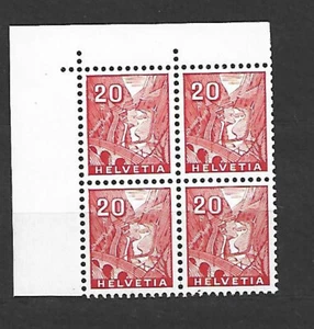 SCHWEIZ MI 274 , 20 C. LANDSCHAFTEN 1934 , POSTFRISCHER VIERERBLOCK ! - Bild 1 von 1