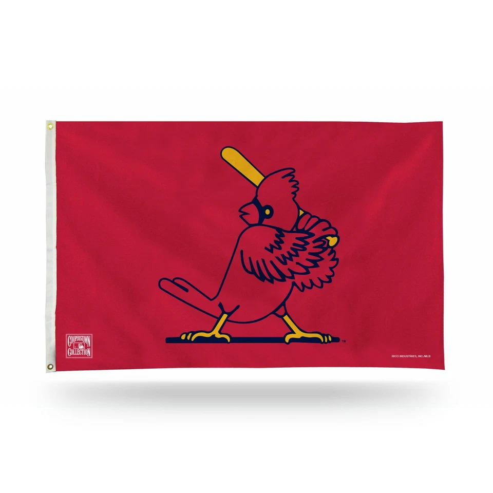 3x5 outdoor Flag - MLB Baseball - St Louis Cardinals at Bat Bird - Image 1 of 1