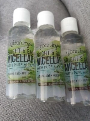 3x Água de Limpeza Micelar Urban Hydration Folha de Aloe Vera 2oz 59mL Tamanho de Viagem - Imagem 1 de 2
