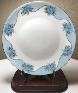 Antik 1898-1923 Jaeger J&C Bavaria unvergleichlich blau handbemalt Blumen Teller 9" - Bild 1 von 11