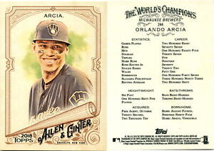 Orlando Arcia 2018 Topps Allen and Ginter Baseball Card 244 Brewers