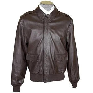 Vintage Leather A2 Flight Jacket 1980s Willis & Geiger NY Size 42 - Picture 1 of 10
