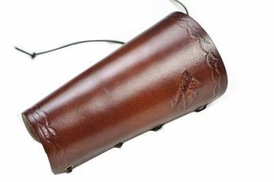  Archery Brown Leather Arm Guard Accessory Adjustable Outoor Shooting In Stock  - Image 1 of 4
