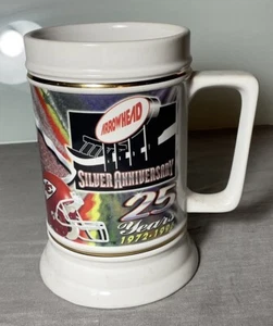 Vintage Kansas City Chiefs Mug 1996 Porcelain Stein Silver Anniversary Mug - Picture 1 of 10