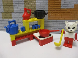 ( D16/2 ) Lego Fabuland Set Cathy Katze Küche (3795) - Bild 1 von 2