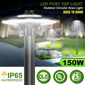 Led Post Top Light Dusk-to-Dawn 150W Outdoor Garden Yard Street Area Lighting - Picture 1 of 12