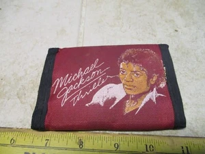 Vintage 80’s Michael Jackson Wallet Thriller Trifold Maroon/Red Wallet - Picture 1 of 4