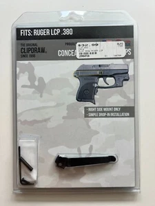 Clipdraw for Ruger LCP 380 Belt Clip Conceal Carry Black IWB LCP-B Waistband USA