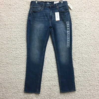 NEW Old Navy Jeans 32x34 Mens Blue Straight Built In Flex Medium Wash Casual - Image 1 of 4