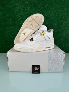 Size 12W/10.5M - Air Jordan 4 Retro Metallic Gold W - Picture 1 of 9