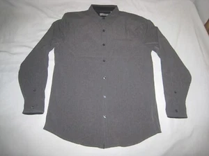 Kenneth Cole Reaction Men's Long Sleeve Pocket Dress Shirt Gray or Black Sz M, L - Picture 1 of 15