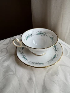 Vintage Aqua Foley China Tea Cup And Saucer Set (p2) - Picture 1 of 6