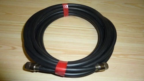 rg213 coax Mil Spec low loss 50 Ohm cable fitted pl259 plugs 5 m meters - Image 1 of 1