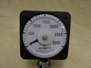 Vatímetro General Electric AB40, USADO, 0-3000KW, Cat 50-1062I1FCLK1ACV, G4 - Imagen 1 de 8