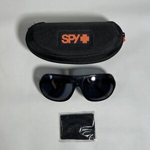 SPY+ Optics Stratos II Sunglasses Gloss Black Made in Italy W/ Case & Cloth