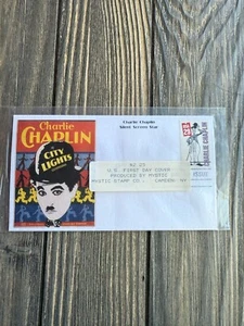 Charlie Chaplin City Lights First Day Cover Mystic Stamp Co. Camden NY - Picture 1 of 4