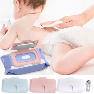 Baby Wipes Warmer Wet Wipe Dispenser Holder Heater Top Heating Portable USB - Picture 1 of 15