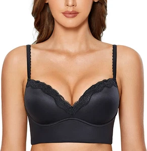 Women'S Push up Bra Wireless Padded No Underwire Back Smoothing Bralettes Sports - Picture 1 of 12