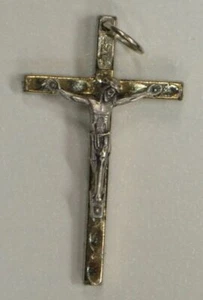Crucifix 40mm Silver Tone Metal Crucifix Pendant, Quality Crucifix Made in Italy - Picture 1 of 2
