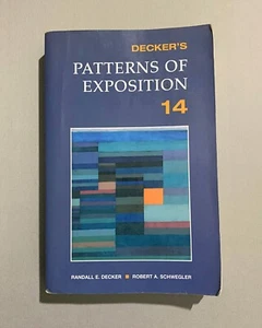 1998 Decker's: Patterns of Exposition 14 Book by Decker & Schwegler - Picture 1 of 4