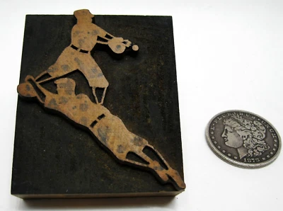 Vintage Letterpress wood type print block "You Make the Call" Great old piece! - Image 1 of 4