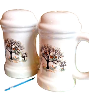 VTG 1940s Japanese Salt & Pepper Shakers – Owl & Tree Set – Hand Painted Yoshie - Picture 1 of 4