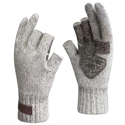 Men’s Ragg Wool Gloves Thinsulate Lined 3-Cut Fingers Cold Weather Glove B - Image 1 of 4