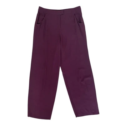 Pantalón Eileen Fisher Seda Georgette Crepe Pierna Recta Mediano Minimalista Foto 1 de 4