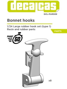 Decalcas Detail-Up Parts 1:24 Scale Bonnet Hooks Large Rubber Type # DCL-PAR069 - Picture 1 of 14