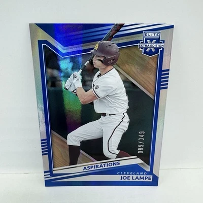 2022 Panini Elite Extra Edition Joe Lampe Aspirations Blue #92 Numbered 89/349 - Image 1 of 3