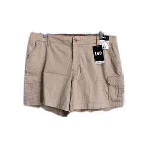LEE Mujer Talla 22 M CARGO Calce Regular Tiro Medio PANTALONES CORTOS Oxford Tostado 5" Entrepierna - Imagen 1 de 7